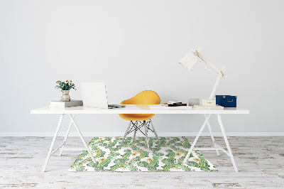 Tapis pour chaise de bureau Cactus avec des fleurs