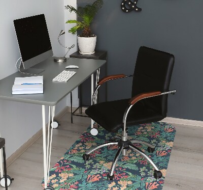 Tapis fauteuil bureau Composition tropicale