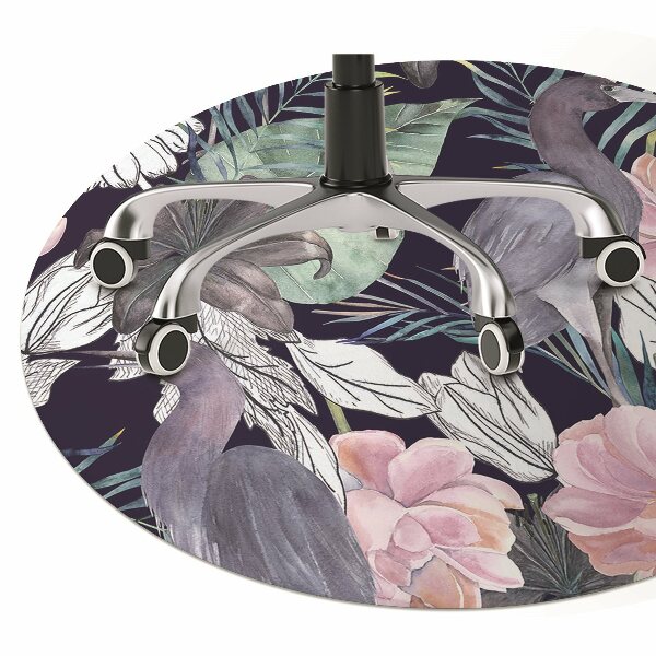 Tapis protège sol Oiseaux en fleurs