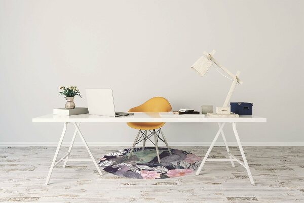 Tapis protège sol Oiseaux en fleurs