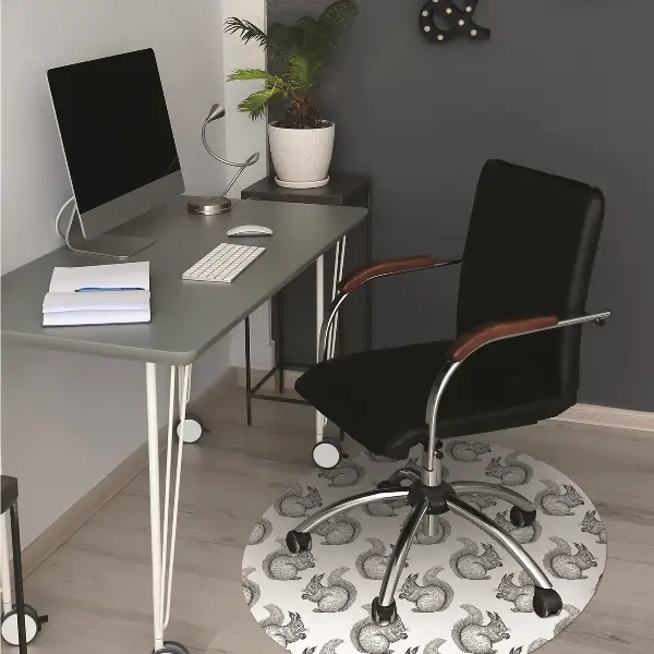 Tapis pour chaise de bureau Modèle d'écureuil