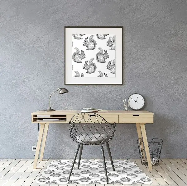 Tapis pour chaise de bureau Modèle d'écureuil