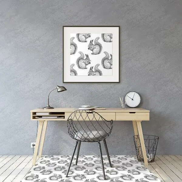 Tapis pour chaise de bureau Modèle d'écureuil