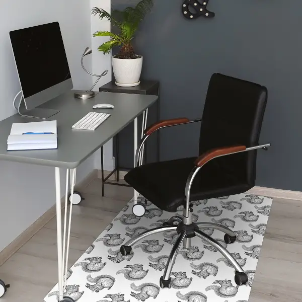 Tapis pour chaise de bureau Modèle d'écureuil