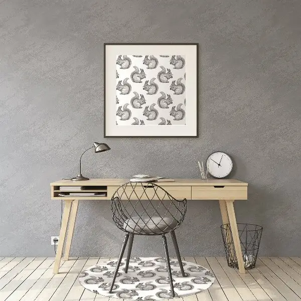 Tapis pour chaise de bureau Modèle d'écureuil