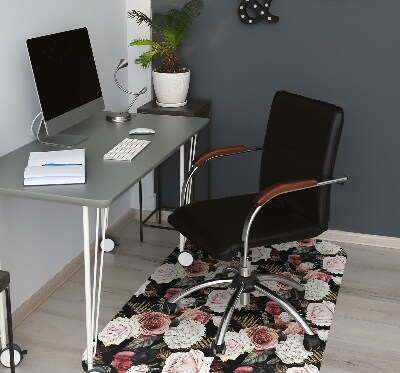 Tapis de chaise de bureau Fleurs baroques