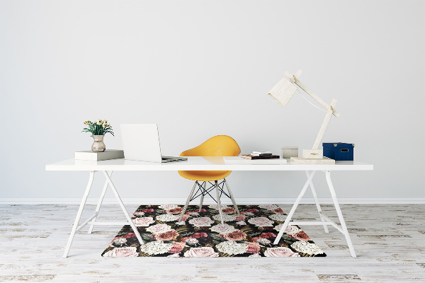 Tapis de chaise de bureau Fleurs baroques