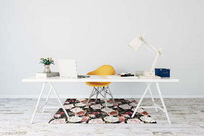 Tapis de chaise de bureau Fleurs baroques