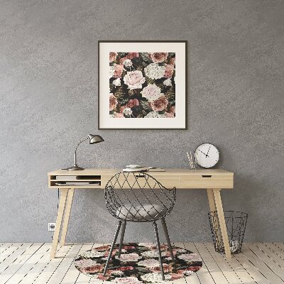 Tapis de chaise de bureau Fleurs baroques