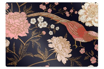 Tapis fauteuil bureau do biura Pivoine avec un oiseau