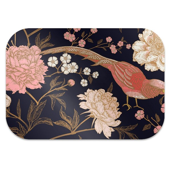 Tapis fauteuil bureau do biura Pivoine avec un oiseau