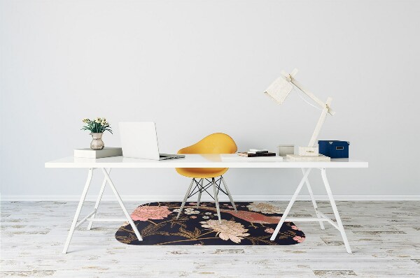 Tapis fauteuil bureau do biura Pivoine avec un oiseau
