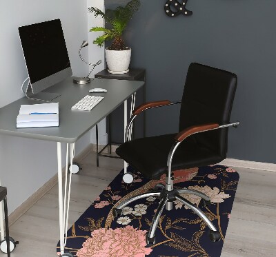 Tapis fauteuil bureau do biura Pivoine avec un oiseau