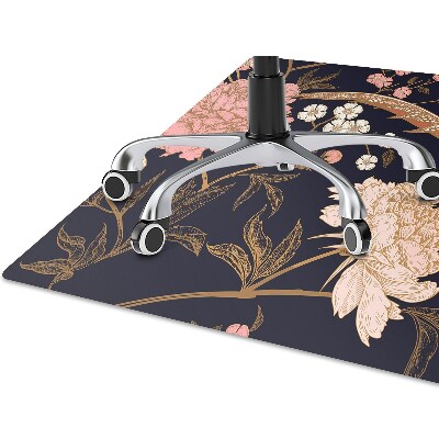 Tapis fauteuil bureau do biura Pivoine avec un oiseau