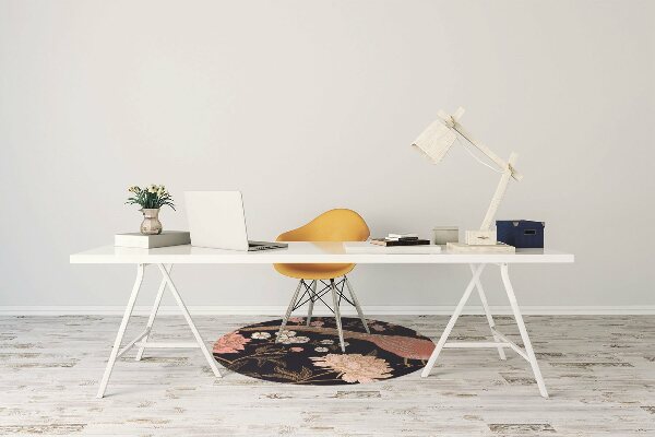 Tapis fauteuil bureau do biura Pivoine avec un oiseau