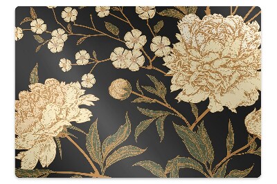 Tapis bureau Pivoine blanche