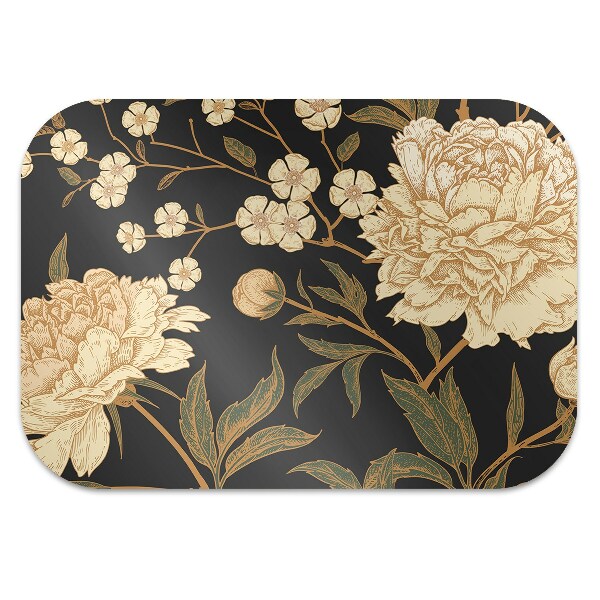 Tapis bureau Pivoine blanche