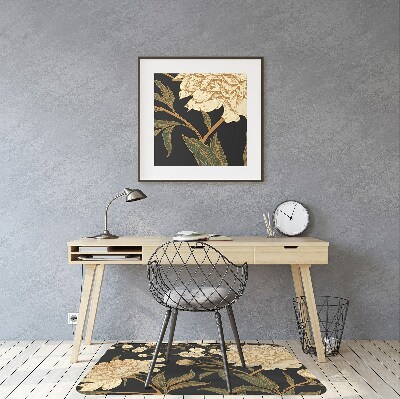 Tapis bureau Pivoine blanche