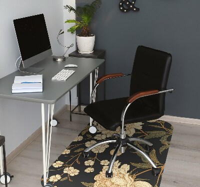 Tapis bureau Pivoine blanche