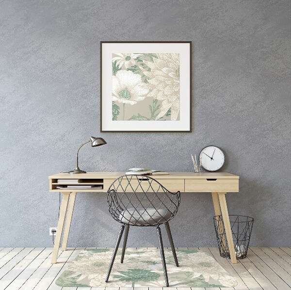 Tapis pour chaise de bureau Marguerites de printemps