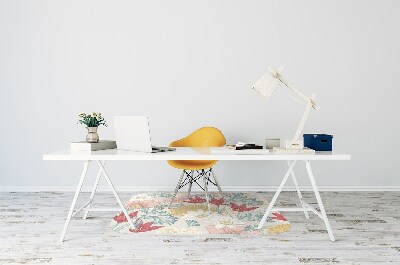 Tapis de chaise de bureau Fleurs de printemps