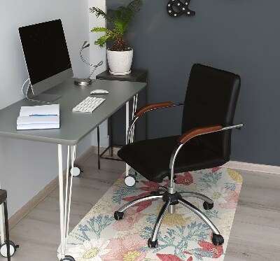 Tapis de chaise de bureau Fleurs de printemps