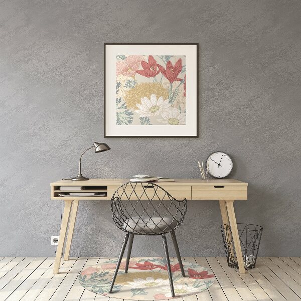 Tapis de chaise de bureau Fleurs de printemps
