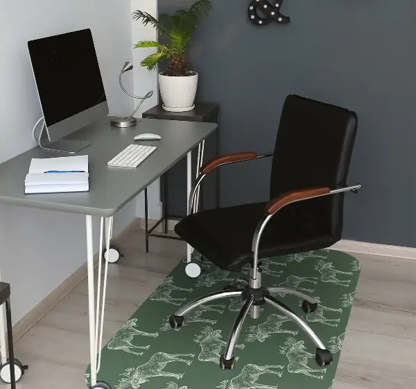 Tapis fauteuil bureau Elk sur un fond vert