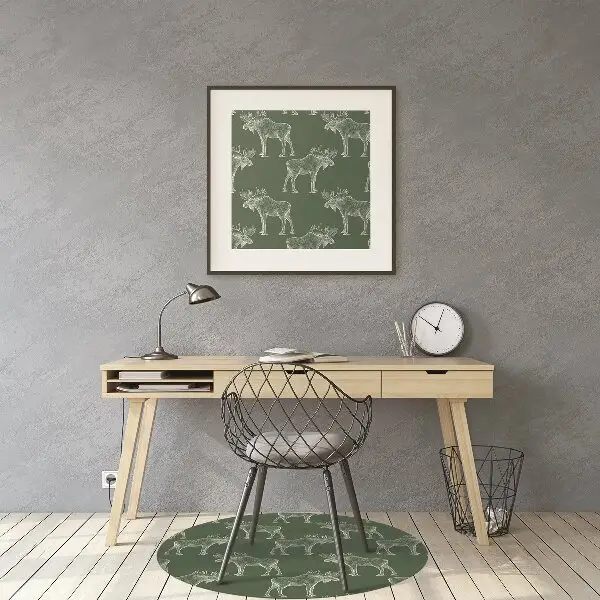 Tapis fauteuil bureau Elk sur un fond vert