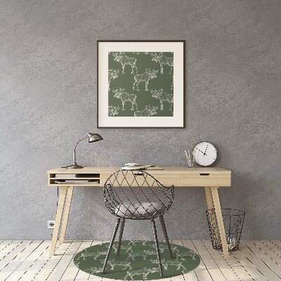 Tapis fauteuil bureau Elk sur un fond vert