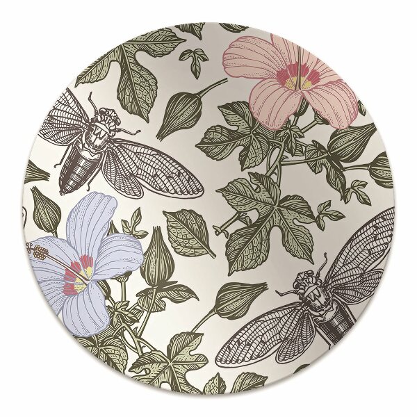 Tapis de chaise Papillons parmi les fleurs