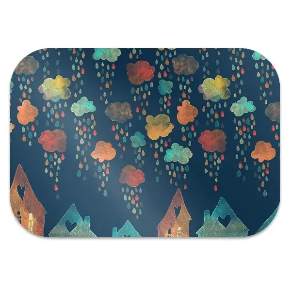 Tapis bureau Maisons colorées
