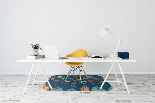 Tapis bureau Maisons colorées