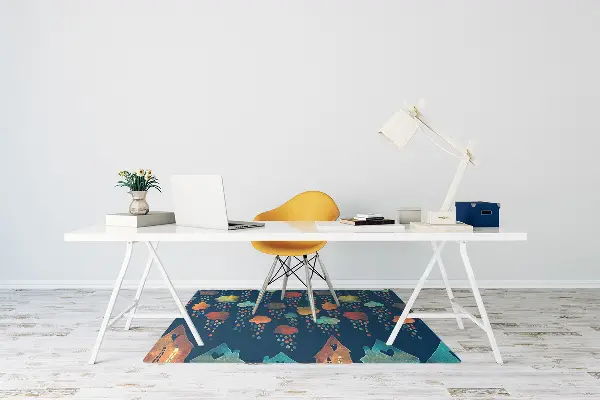 Tapis bureau Maisons colorées