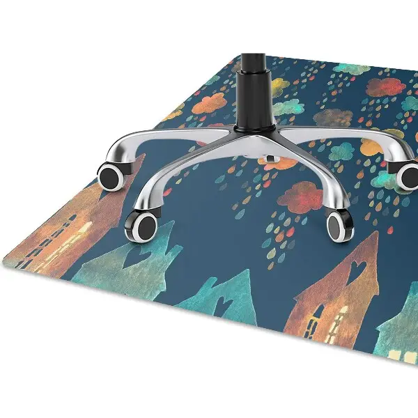 Tapis bureau Maisons colorées