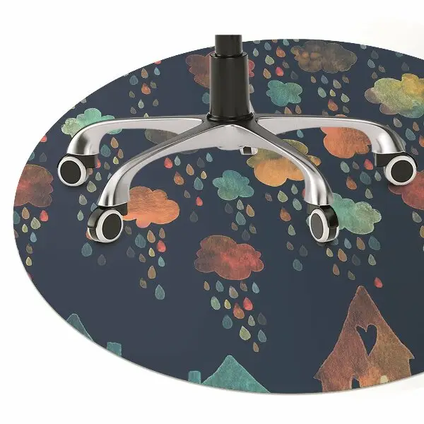 Tapis bureau Maisons colorées
