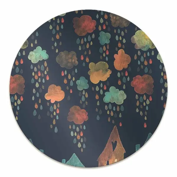 Tapis bureau Maisons colorées