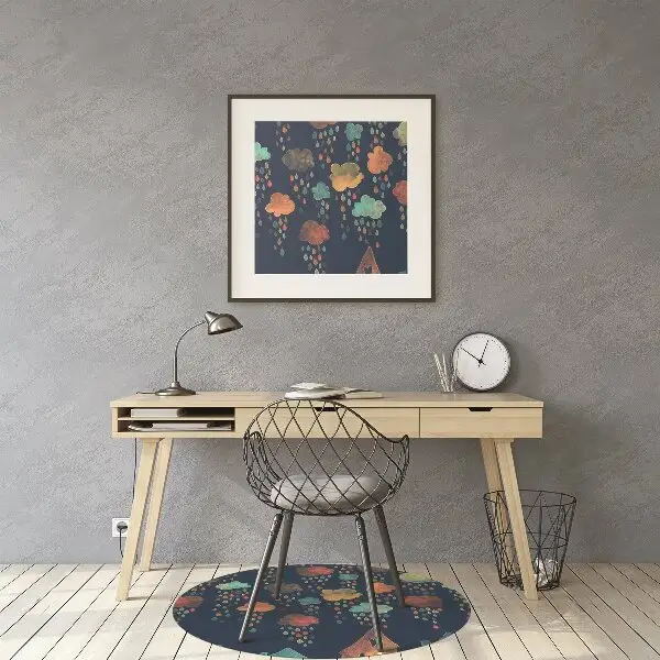Tapis bureau Maisons colorées