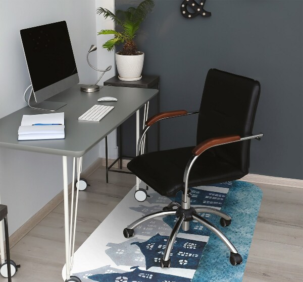 Tapis bureau Ville la nuit