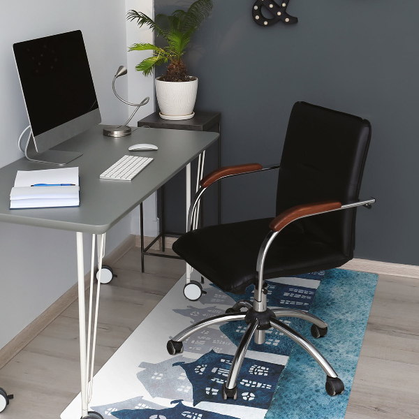 Tapis bureau Ville la nuit