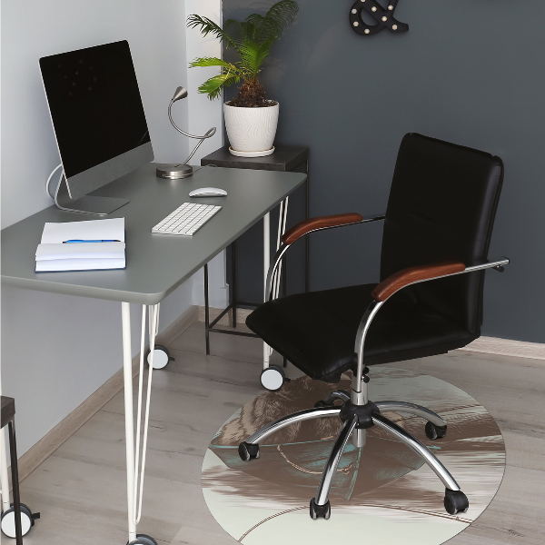 Tapis pour chaise de bureau Ours dans un bateau