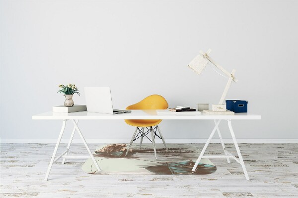 Tapis pour chaise de bureau Ours dans un bateau