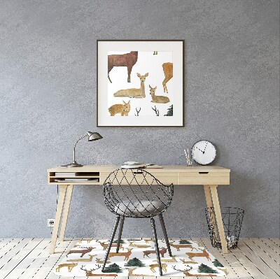 Tapis de chaise de bureau Cerf