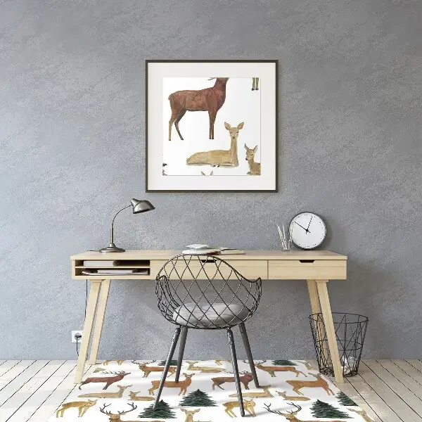 Tapis de chaise de bureau Cerf