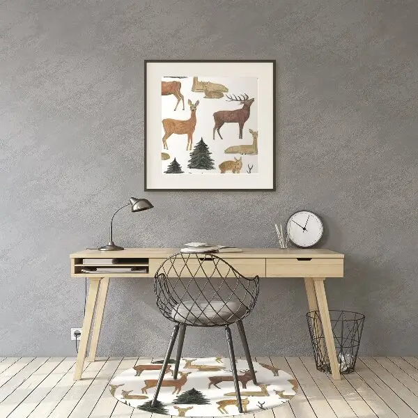 Tapis de chaise de bureau Cerf