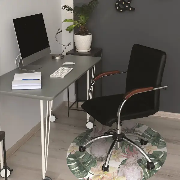 Tapis fauteuil bureau do biura Perroquets tropicaux