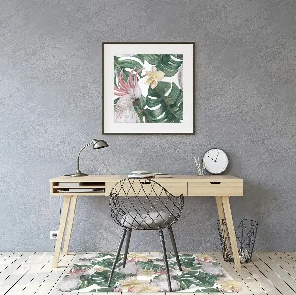 Tapis fauteuil bureau do biura Perroquets tropicaux