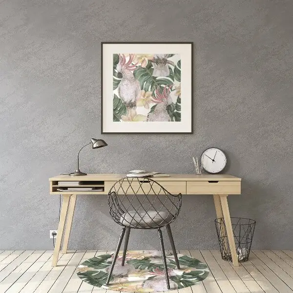Tapis fauteuil bureau do biura Perroquets tropicaux
