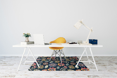 Tapis de chaise de bureau Fleurs colorées