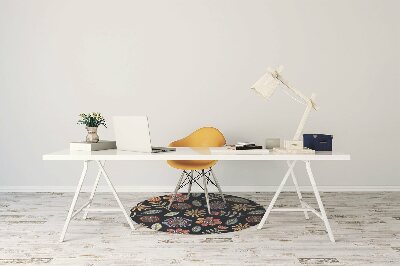 Tapis de chaise de bureau Fleurs colorées